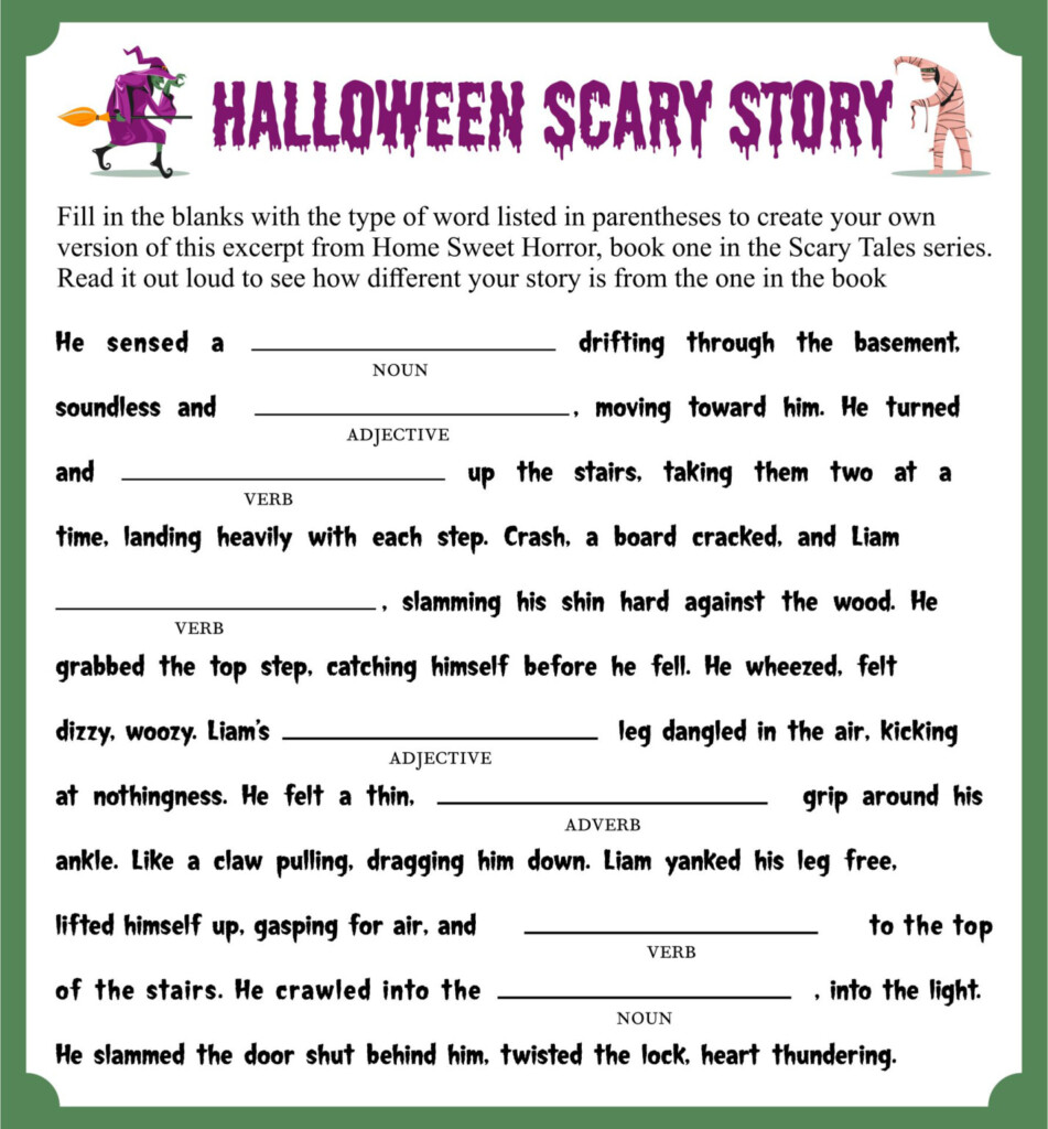 11 Best Halloween Mad Libs Story Printable Printablee Mad Libs Printable