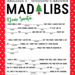 12 Days Of Christmas Mad Libs Printable