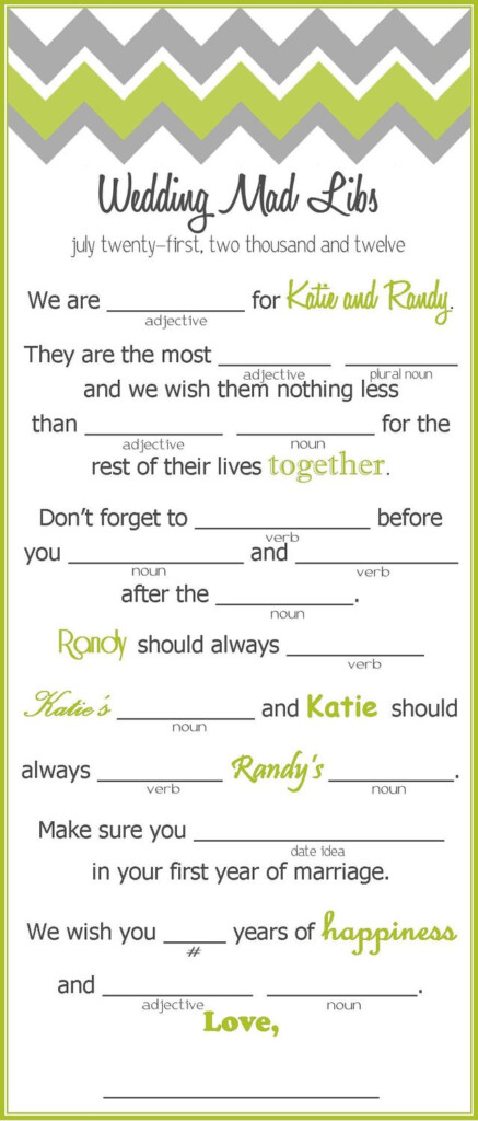 15 Mad Libs For Your Wedding BestBride101