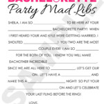 Bachelorette Party Mad Libs Printable Bachelorette Party Mad Etsy