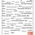 Birthday Ad Libs For Kids Kids Mad Libs Funny Mad Libs Printable