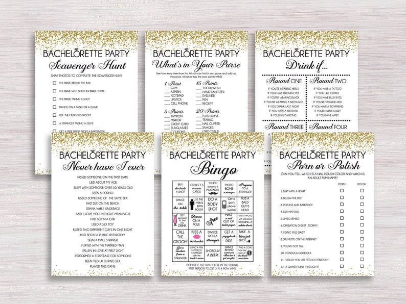 Dirty Mad Libs Game Scavenger Hunt Printable Hens Night Game PDF 