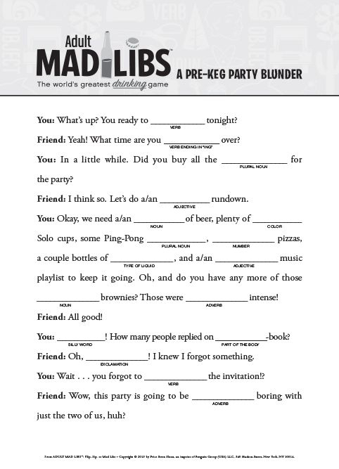 Free Printable Fantasy Mad Libs Adult 2022 Printablemadlibs