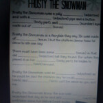 Frosty The Snowman Mad Lib Frosty The Snowmen Frosty Making Out