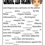 General Leia Organa Madlibs Woo Jr Kids Activities Leia Organa