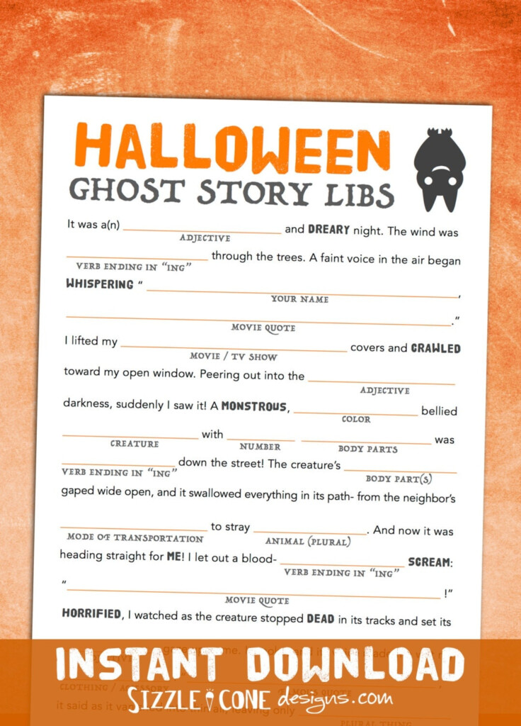 Halloween Mad Libs Printable Free That Are Sassy Ruby Website