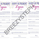 Happy Retirement Mad Libs Printable Customized Retirement Party