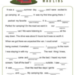 Mad Libs Printable Camp Letters Printable Mad Libs Mad Libs Kids