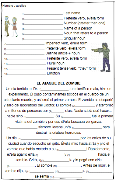 Mad Libs The Comprehensible Classroom Spanish Teaching Resources 