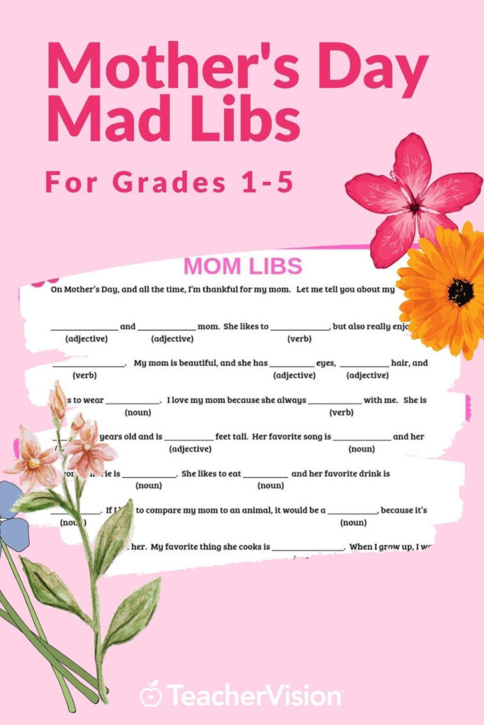 Mother s Day Mad Libs In 2021 Mothers Day Printable Mad Libs 
