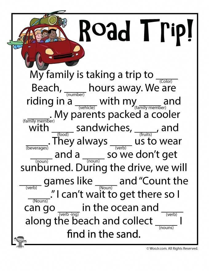 Pin By Nicole Garcia On Motivation In 2020 Road Trip Mad Libs 