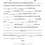 Pin By Susanne Bridges On Wedding Checklists Wedding Mad Libs