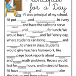 Principal For A Day Mad Lib Worksheet Woo Jr Kids Activities