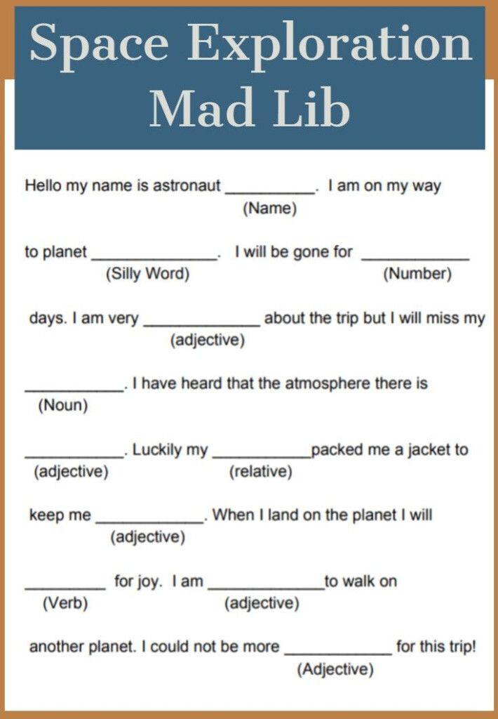 Science Mad Libs Printable Free Math Problems
