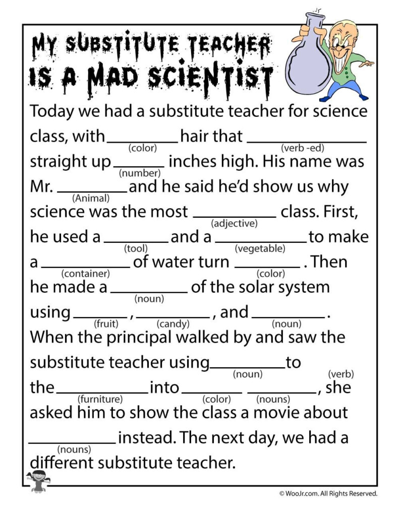  Science Mad Libs Worksheets Free Download Goodimg co