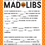 Thanksgiv Mad Libs Printable Mad Libs Printable