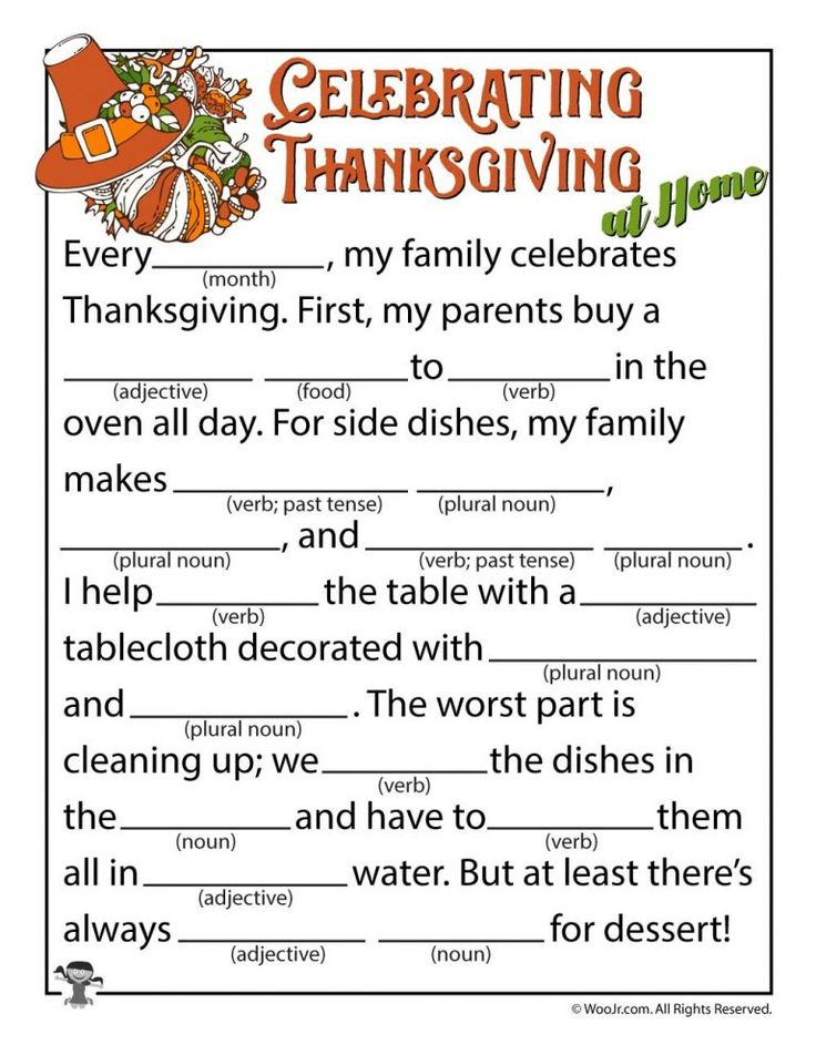 Thanksgiving Mad Libs Woo Jr Kids Activities Thanksgiving Mad Lib 