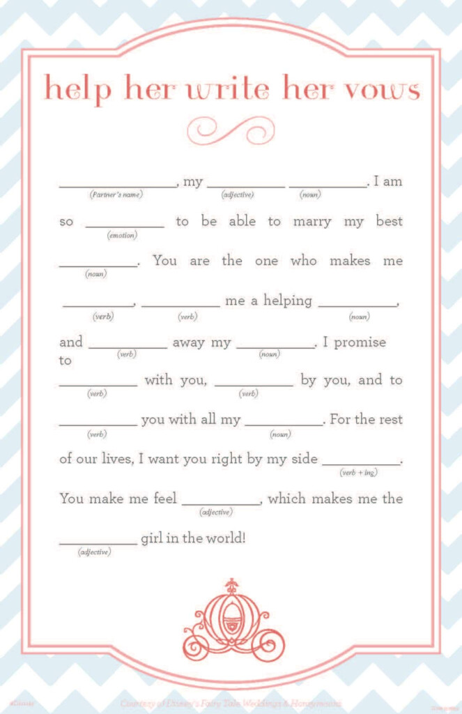 Wedding Vows Disney Mad Libs Disney Weddings Disney Weddings