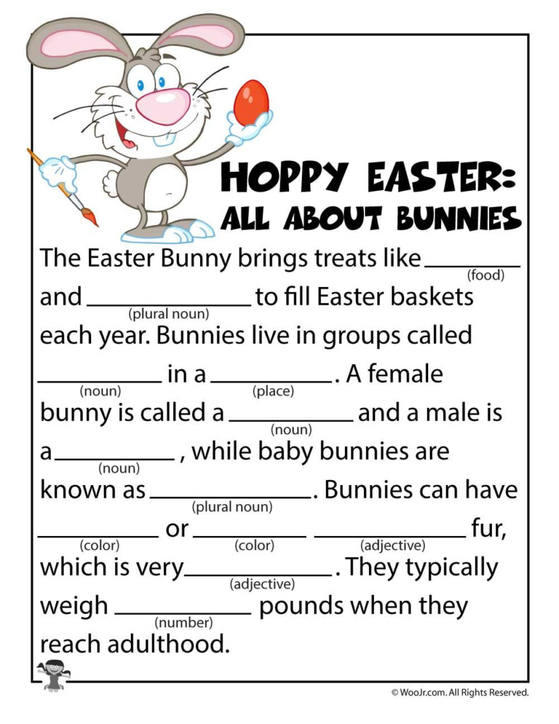 All About Bunnies Ad Libs Woo Jr Kids Activities Children s 