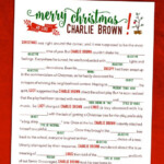 Charlie Brown Christmas Game Ad Lib Peanuts Movie Printable Etsy