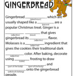 Christmas Gingerbread Mad Libs Woo Jr Kids Activities Christmas