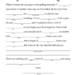 DIY Instant Download Bridal Shower Mad Libs Game Bridal Shower Game