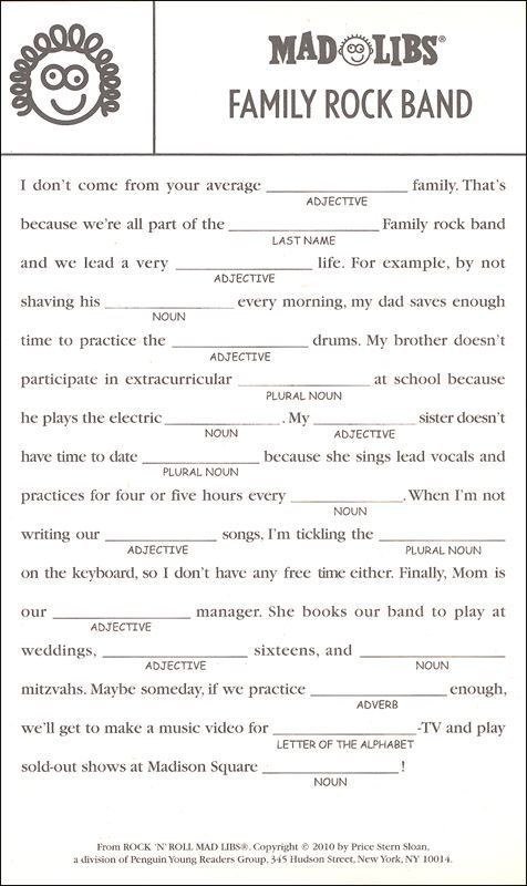 Ec0609ccd1169fae9136c9e037c30af8 printable mad libs mad libs for teens