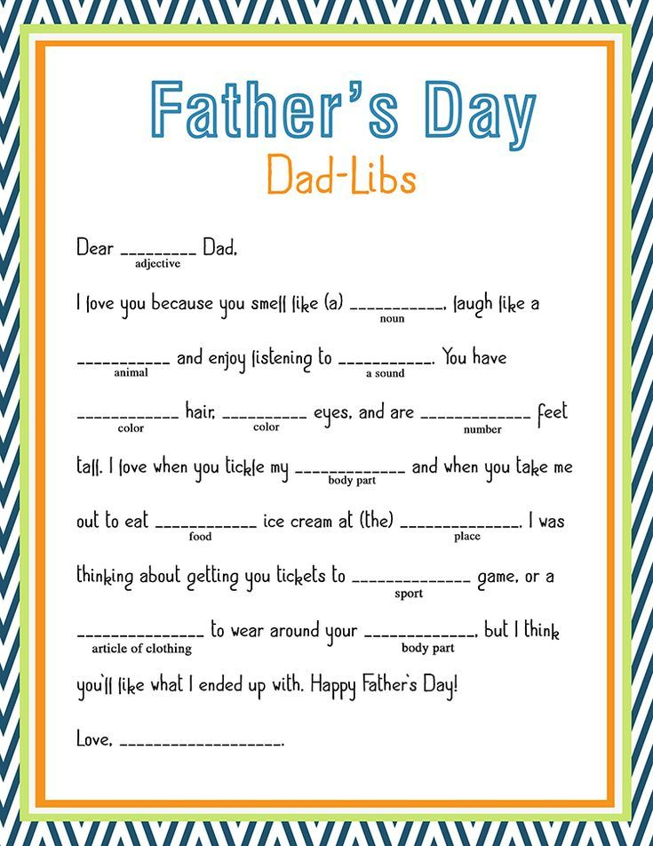FREE Father s Day Dad Lib Printable Let s DIY It All With Kritsyn
