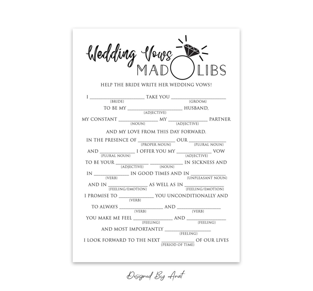 Free Printable Bridal Mad Libs Ubicaciondepersonas cdmx gob mx