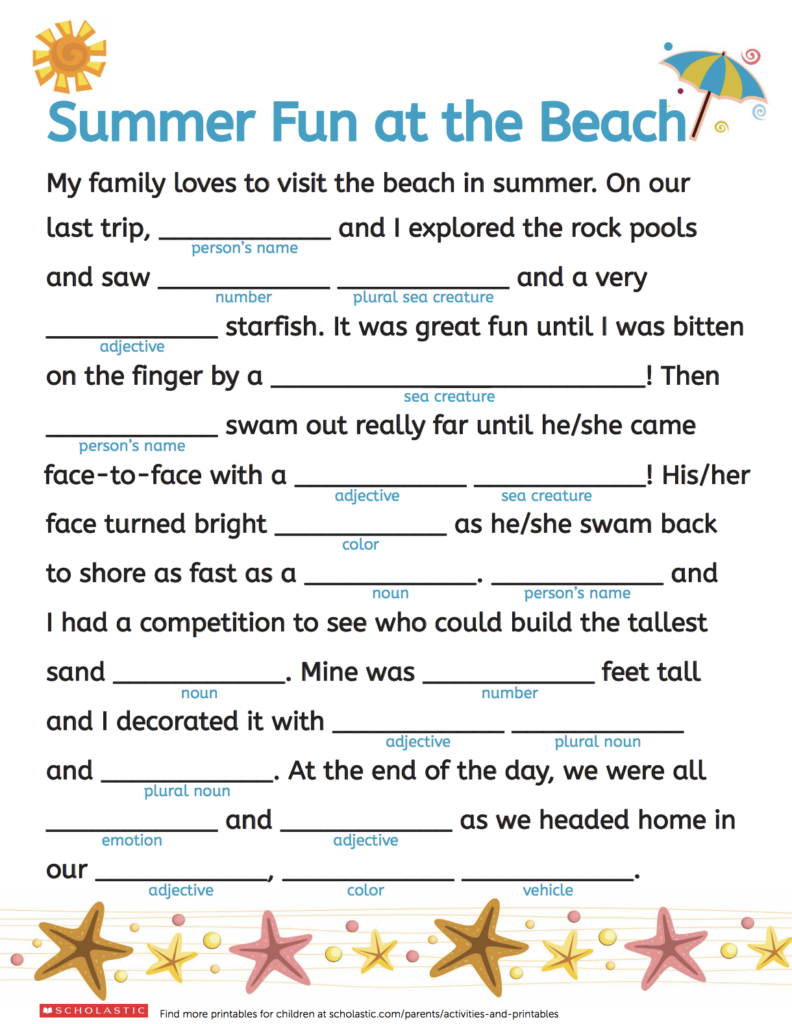 Free Printable Mad Libs For Kids Get Your Hands On Amazing Free 