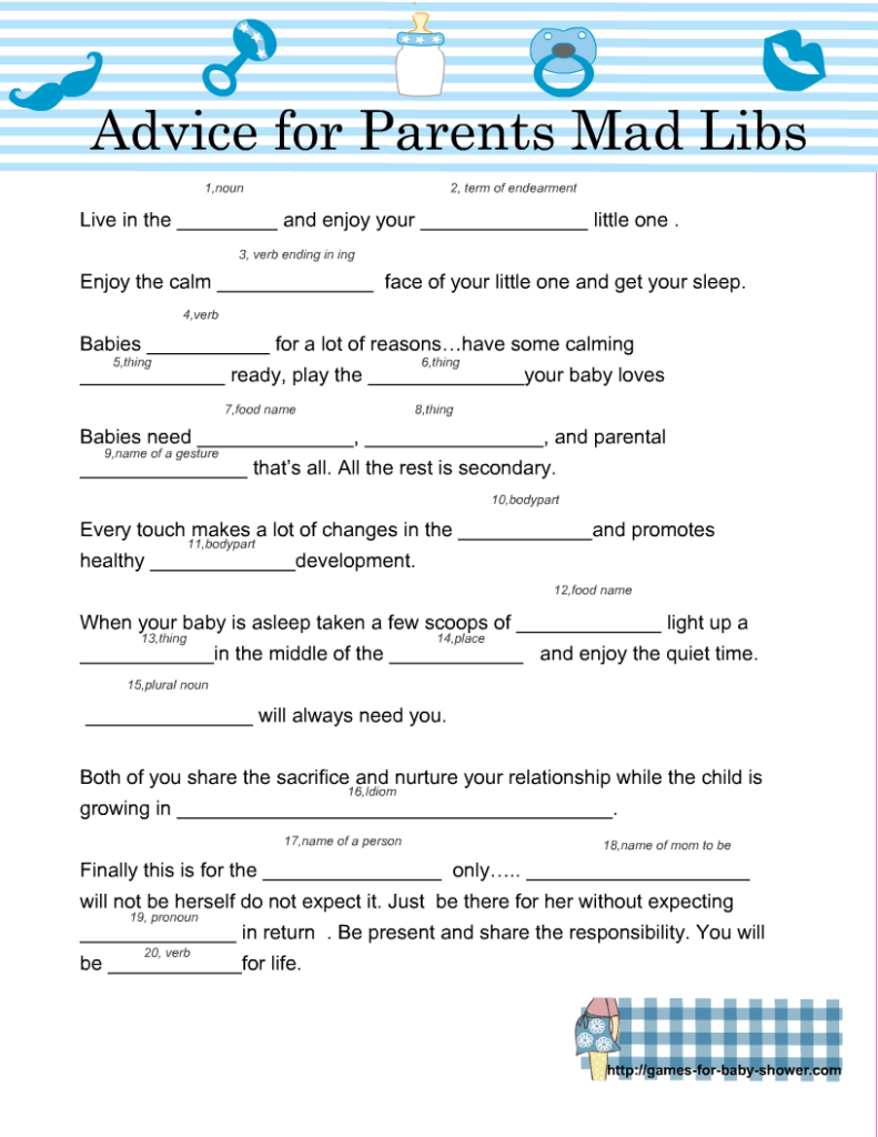 Free Printable Mad Libs Sheets