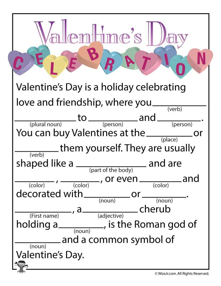 Free Printable Valentine s Day Mad Libs