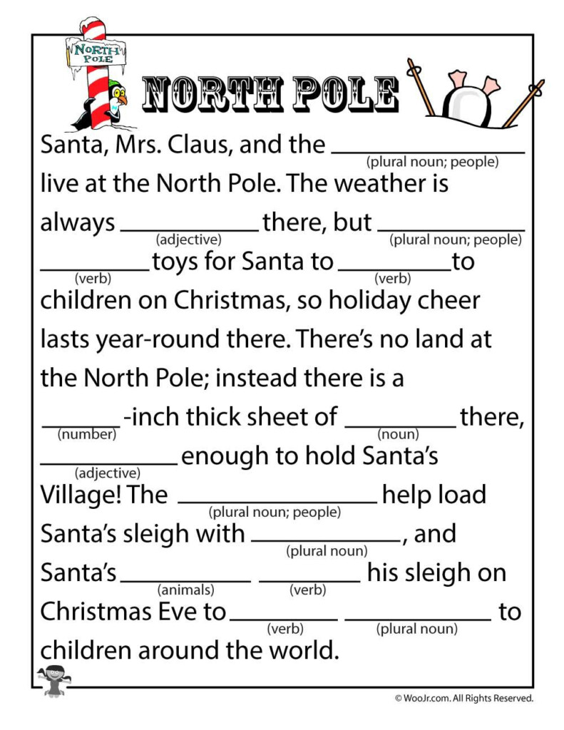 Mad Libs Christmas Printable Worksheet24