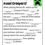 Minecraft Mad Libs Game For Kids Woo Jr Kids Activities Funny Mad