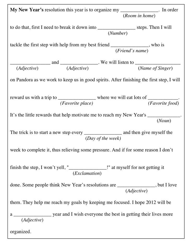New Year s Mad Libs Google Search Newyear New Year s Eve 