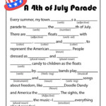 Printable 4th Of July Ad Libs For Kids Independence Day Activities