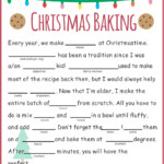 Printable Mad Libs Christmas Printable Blank World