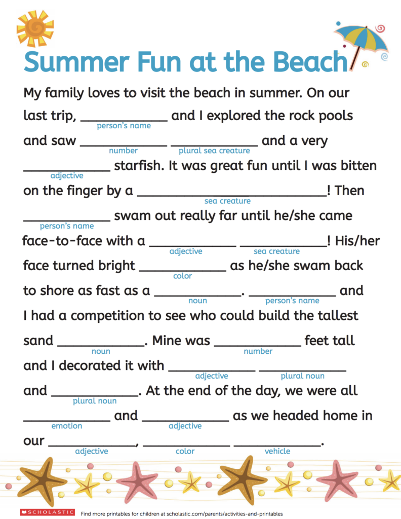 Printable Madlibs