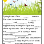 Spring Mad Libs Printable Printable World Holiday