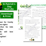 St Patrick s Day Mad Libs For Kids Printable Mad Libs Etsy In 2022