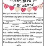 Valentines Day Fun Facts Printable Mad Lib Valentines Day Trivia